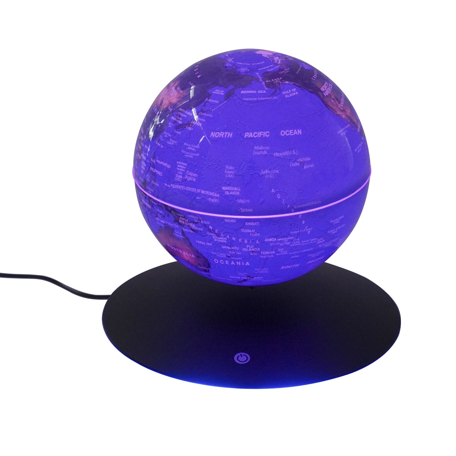 6in Magnetic Levitating Globe with LED Gradient Light Floating Earth Desk Decor