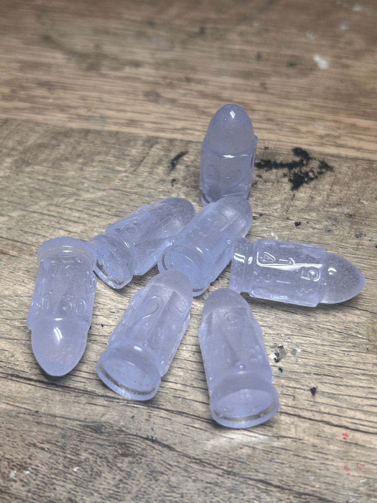 RAW* Bullet Dice: Sky Blue, Glow In The Dark _ Resin Set  *See Description*