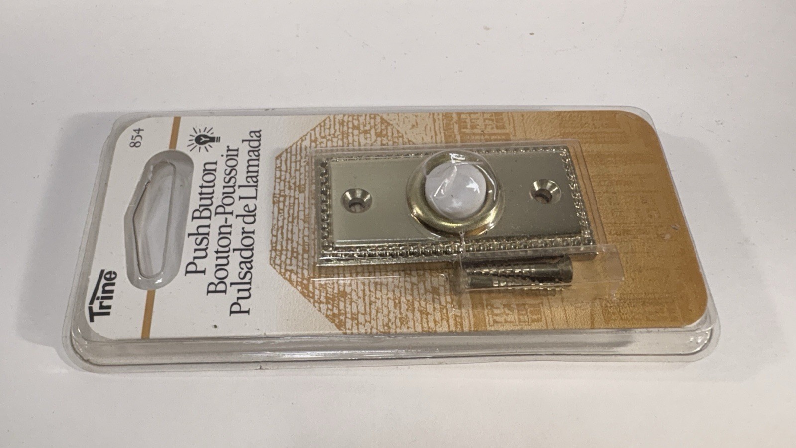 Vintage Trine Lit Brass Doorbell NOS P