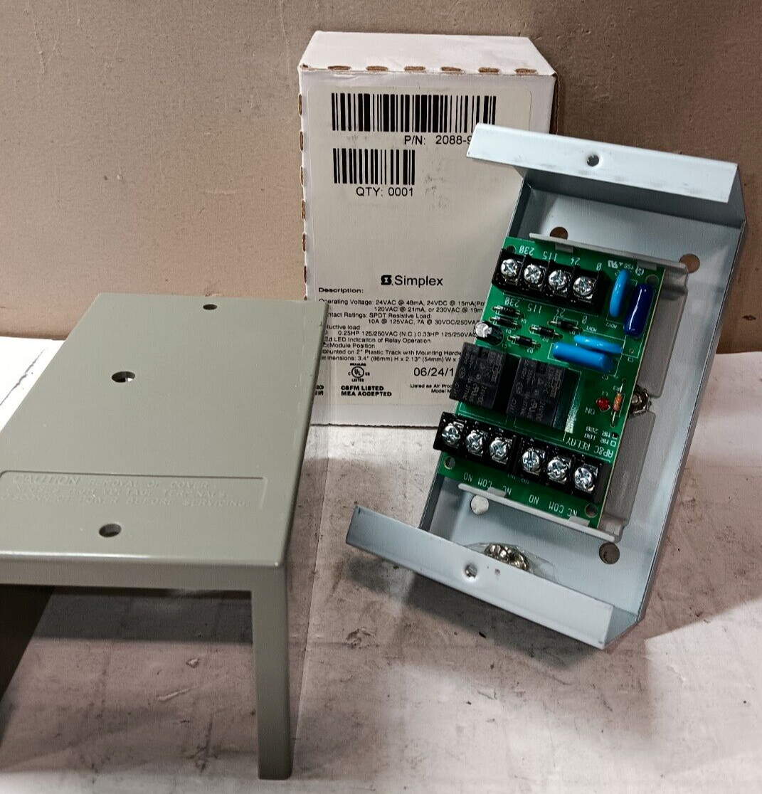 NEW SIMPLEX 2088-9010 MULTI VOLTAGE RELAY 24V AC/DC 120 VAC 10A SPDT