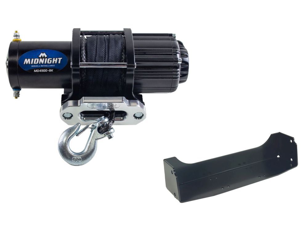 Viper 50 Ft Winch 4500 lb Black w/ Mount For John Deer Gator XUV 825i 2011-21