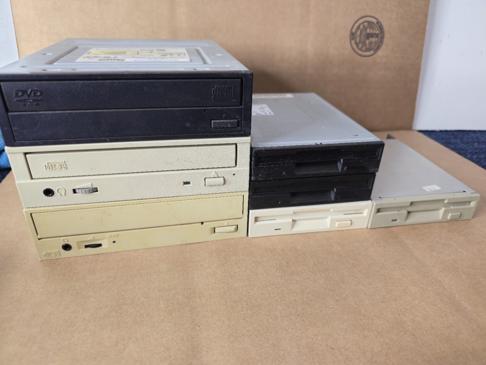 CD Drives & 3.5" Floppy Disk Drive Lot | 7 Total Drives Untested