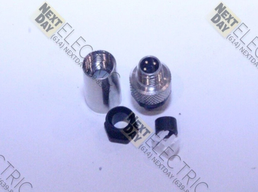 Ifm, L33600, SSTGF040MSSFKPG, 3 Pin Male Straight Field Wireable Plug Connector