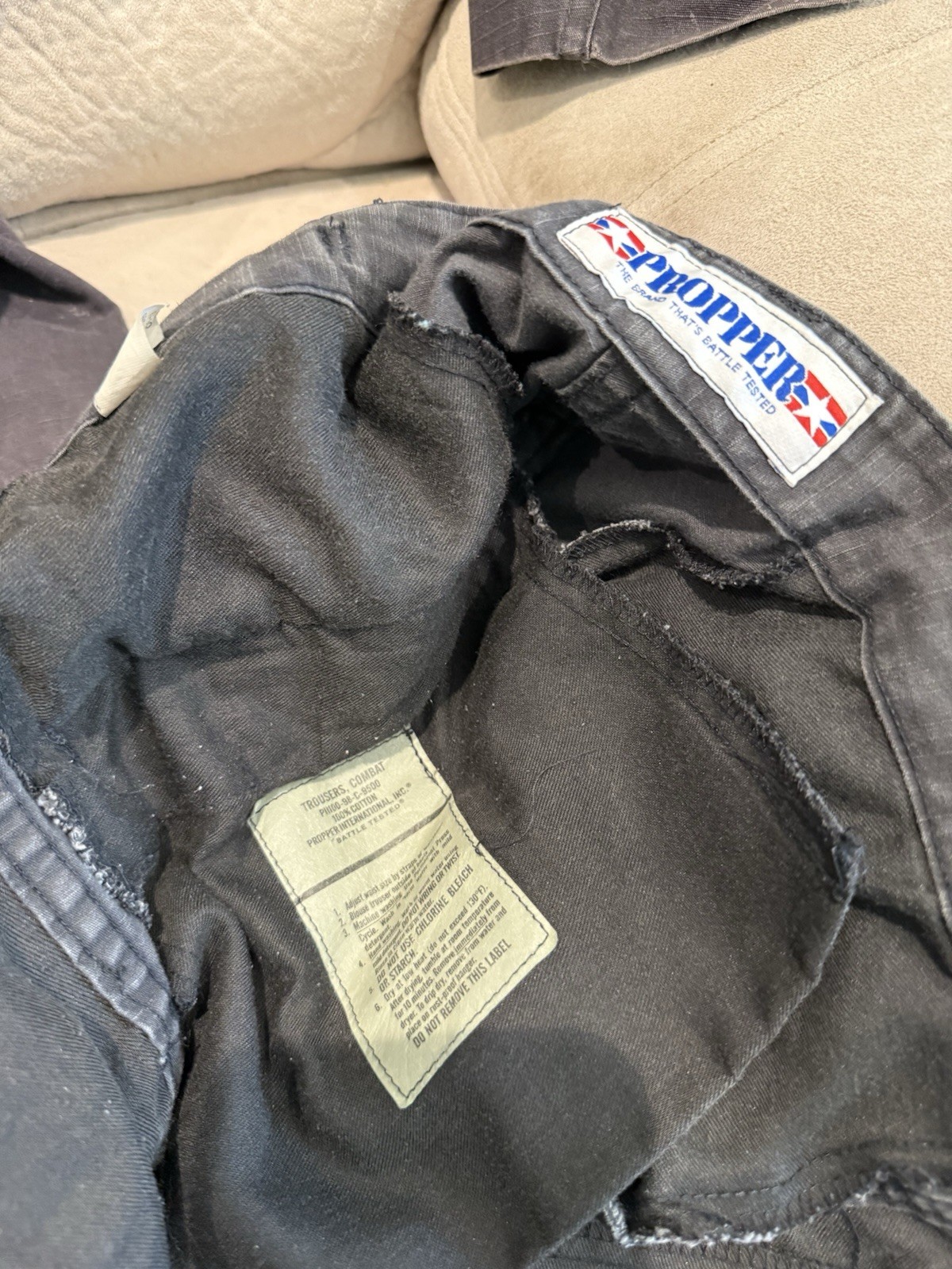 Propper Tactical Uniform Set Mens Medium Regular Black Pants Shirt Duty Worn