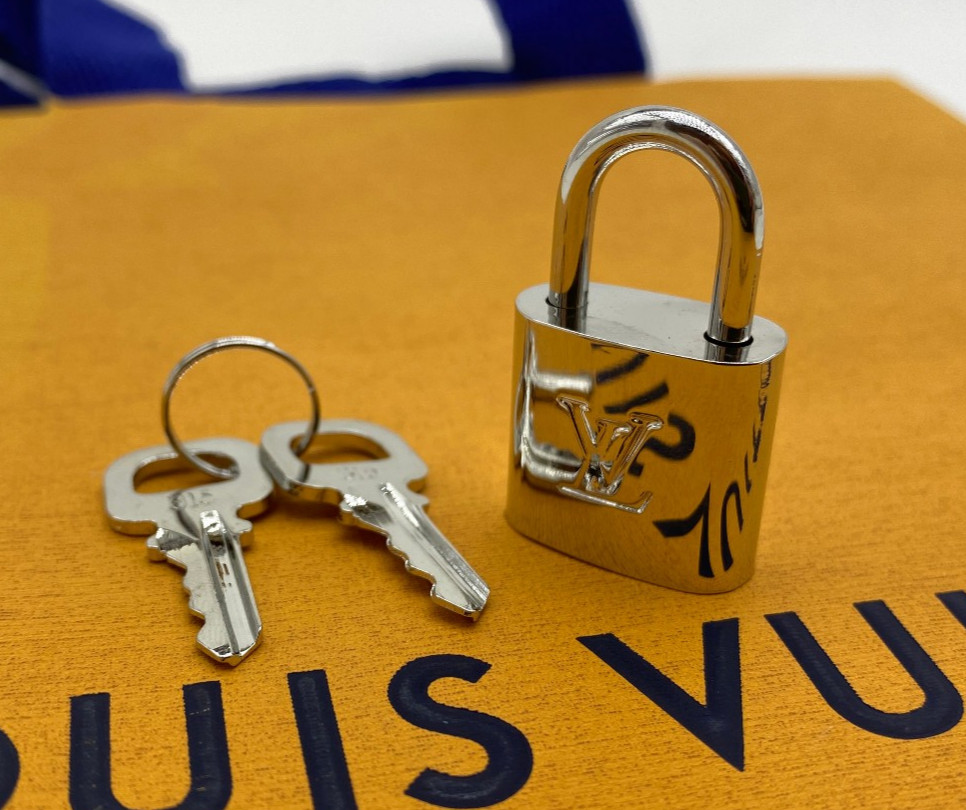 Louis Vuitton PadLock Silver Lock 2 Key Brass Number 315