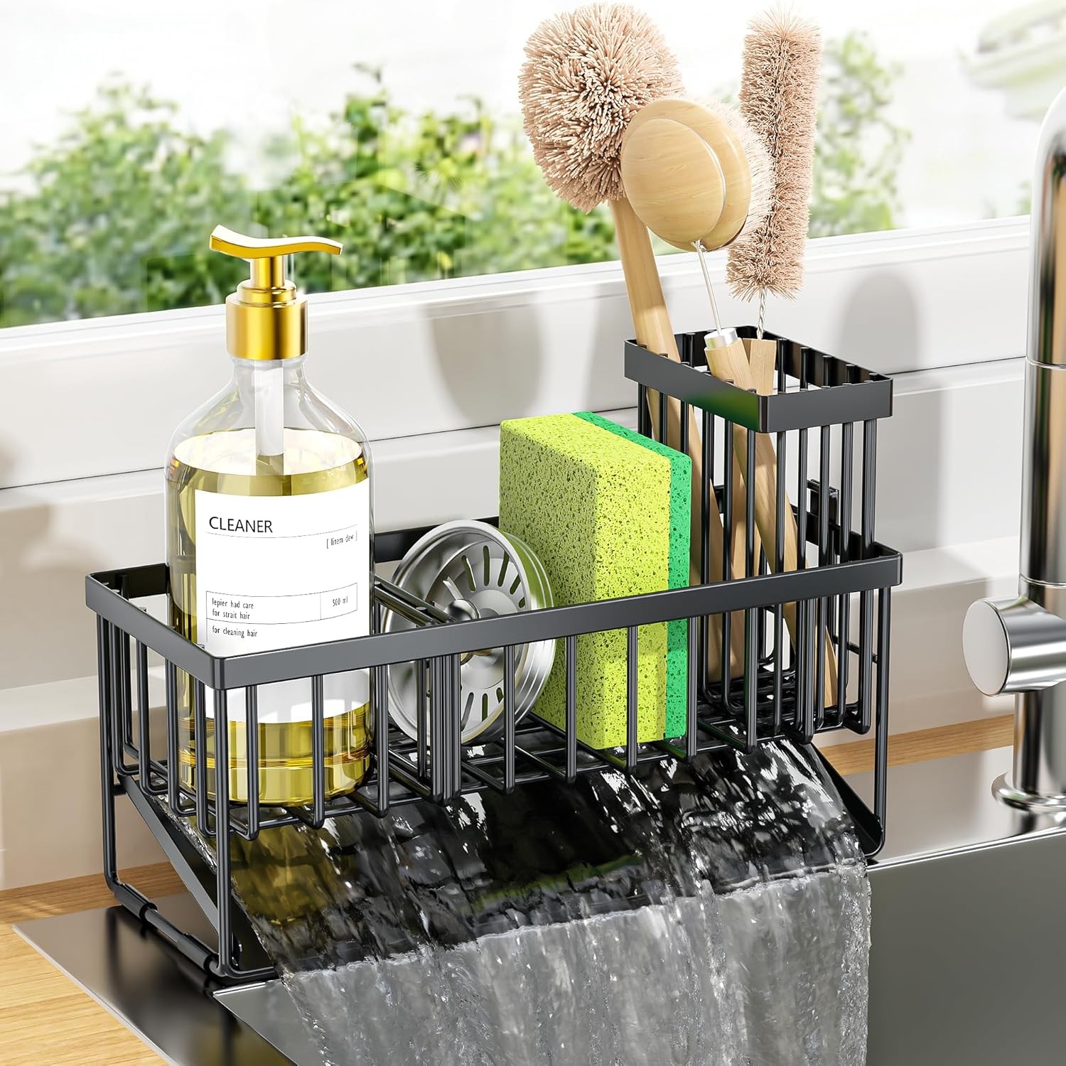 Self-draining Sink Storage Rack, Practical Kitchen Accessories Holder