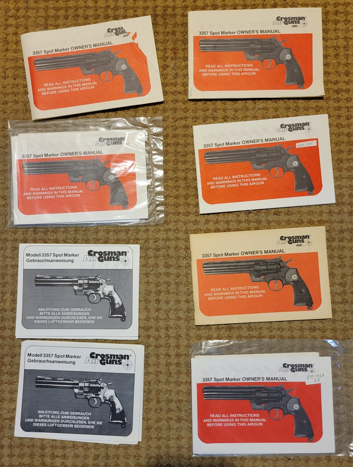 Crosman 3357 Owners Manual...$11.00 each or the lot for $70.00