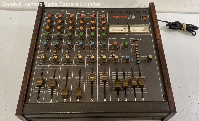 Vintage TASCAM 106 6-Channel Analog Mixer VU Meter