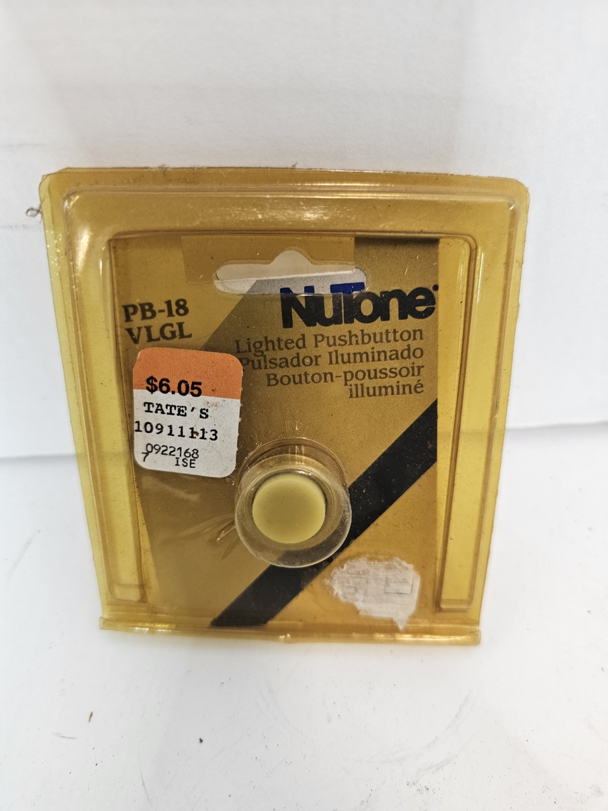 GENUINE OEM Nutone PB-18 VLGL Lighted Doorbell Pushbutton PB18VLGL