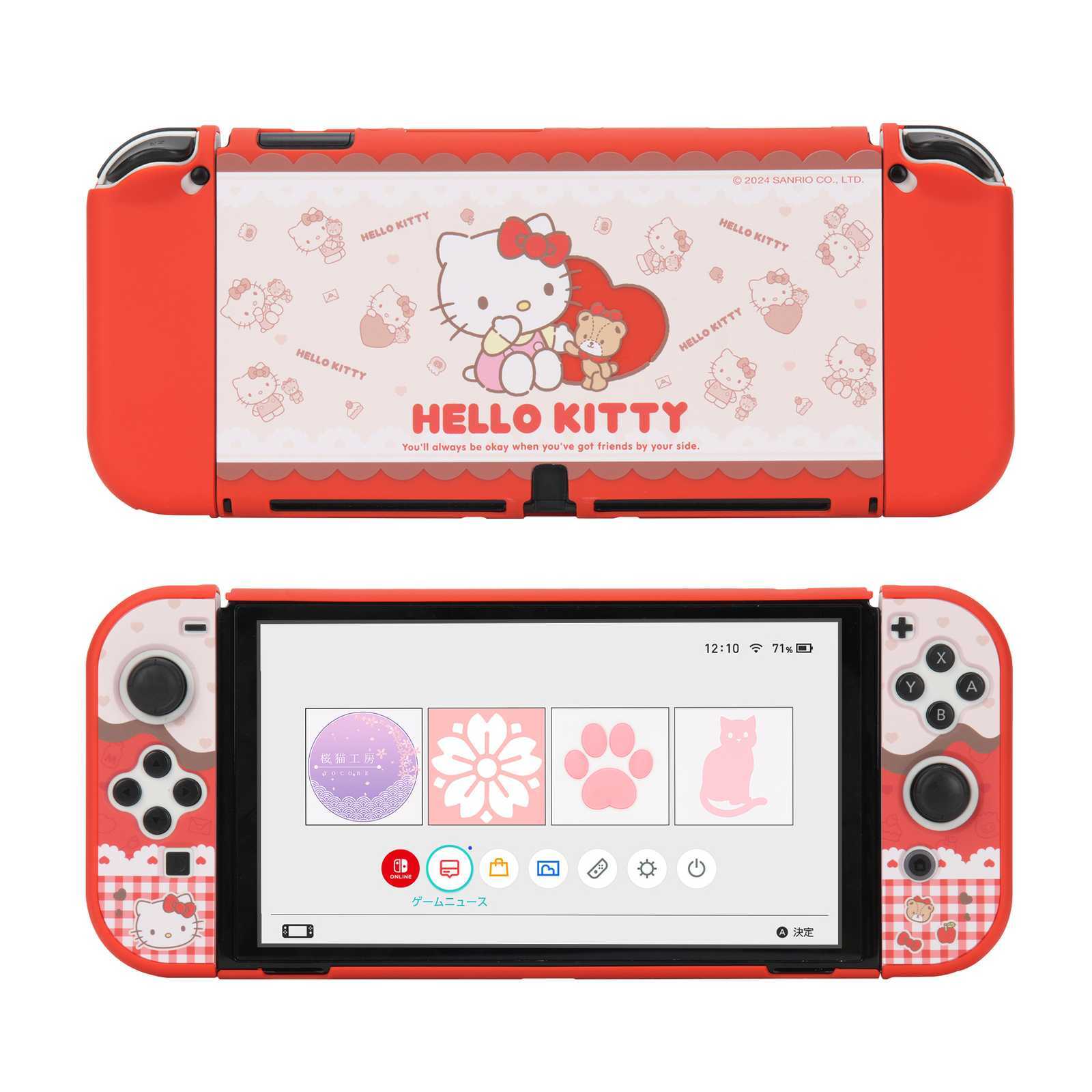 GeekShare X Sanrio Protective Case HardShell for Nintendo Switch/OLED HelloKitty