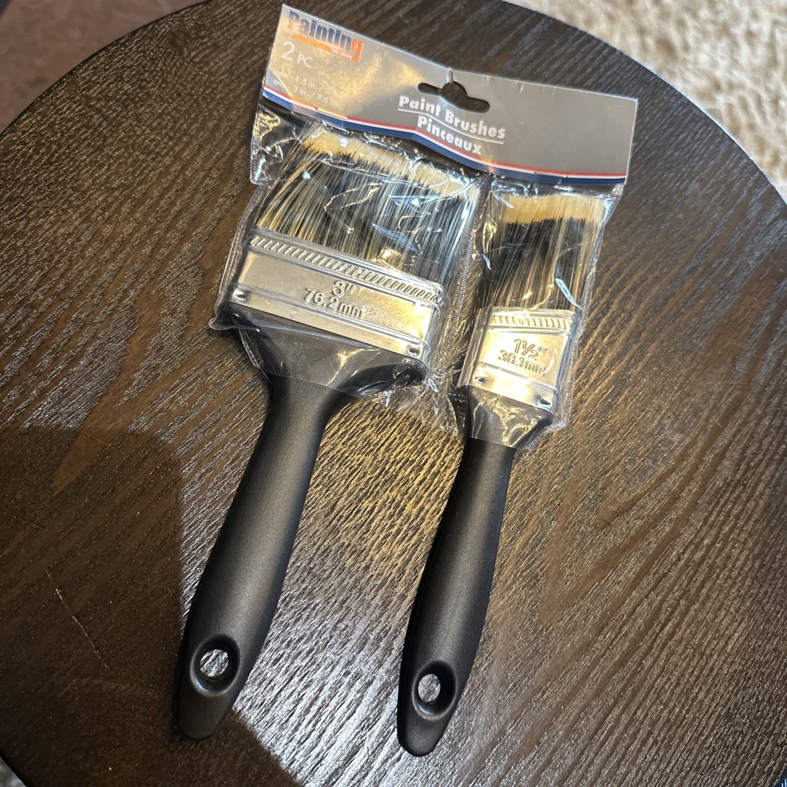 Paint Brushes Includes One 3” & One 1.5” Tool Bench Painting Supplies
