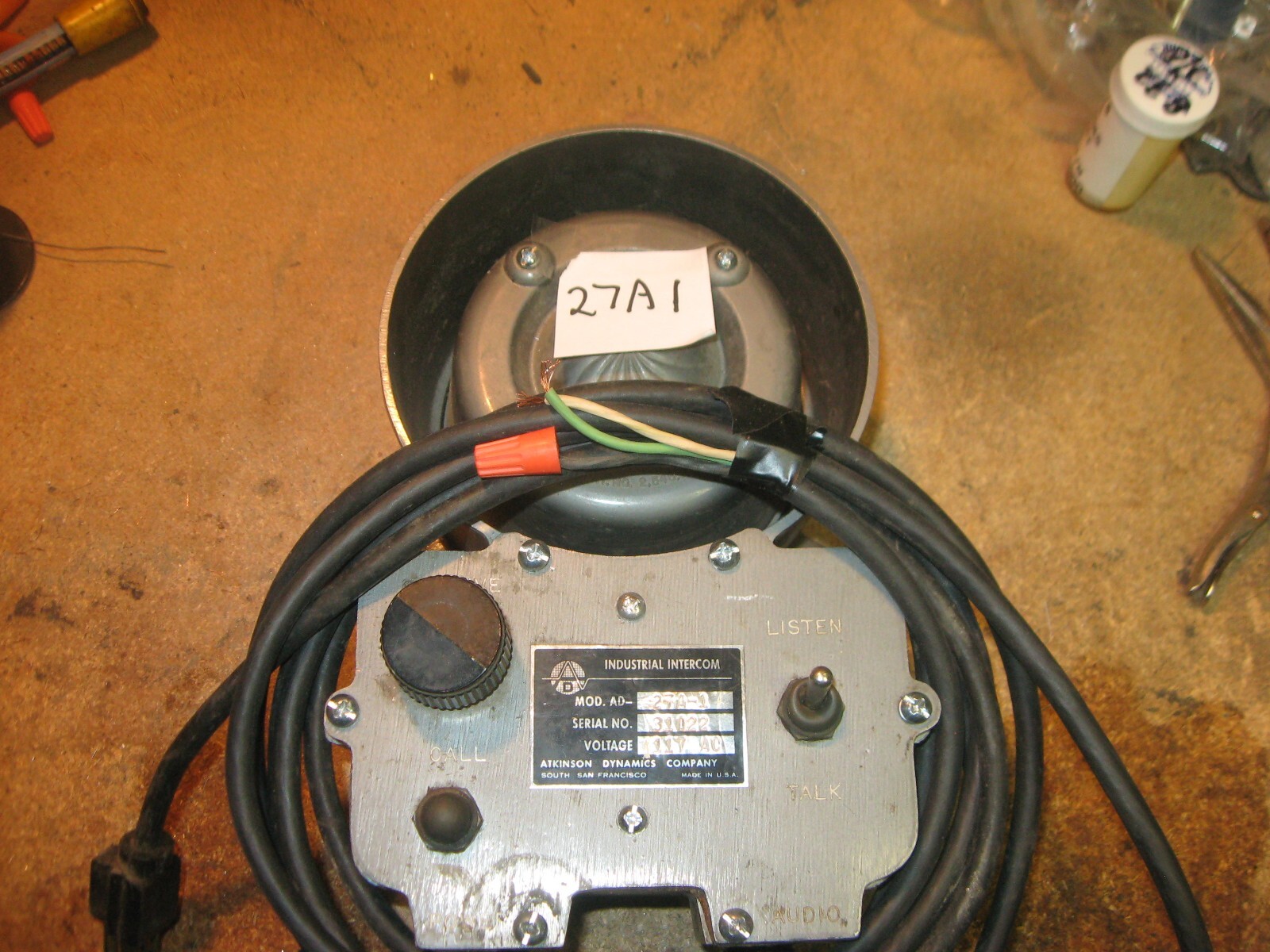 ATKINSON DYNAMICS INDUSTRIAL INTERCOM AD27 A 1