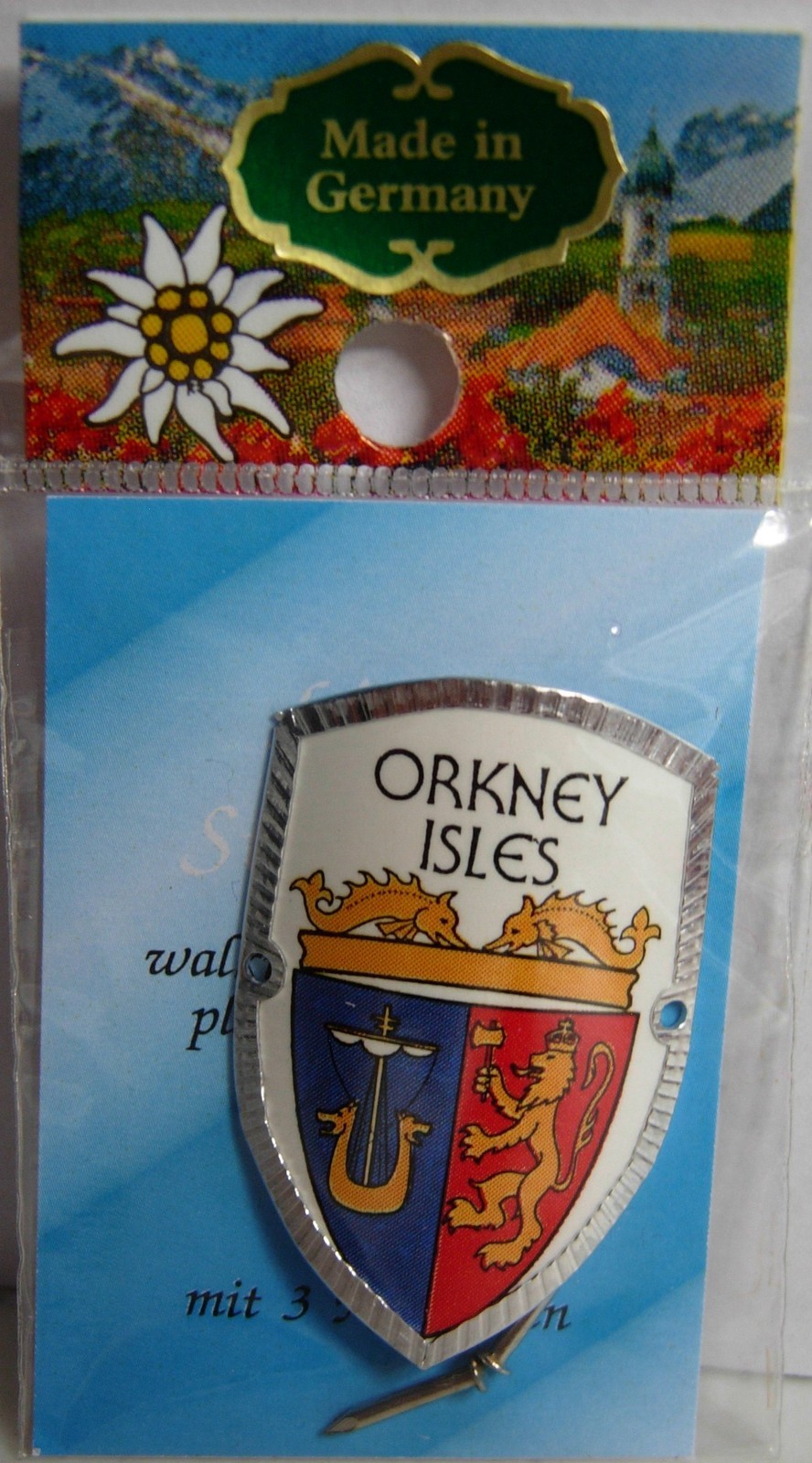 Scotland Orkney Isles new badge mount stocknagel hiking medallion G9757