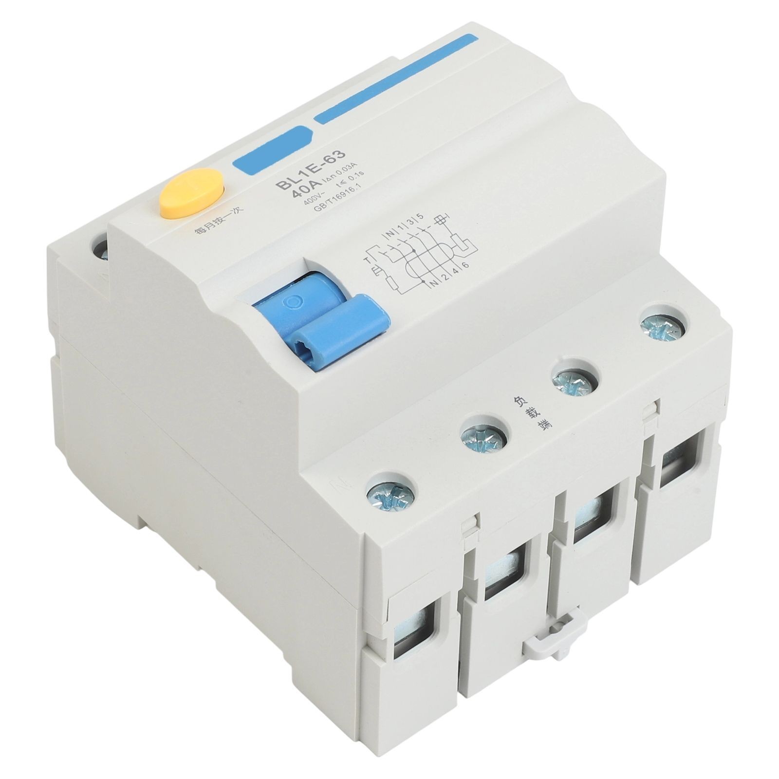 Leakage Protector with Fire Retardant Material ML1E63 3P+N Compatible with 400V