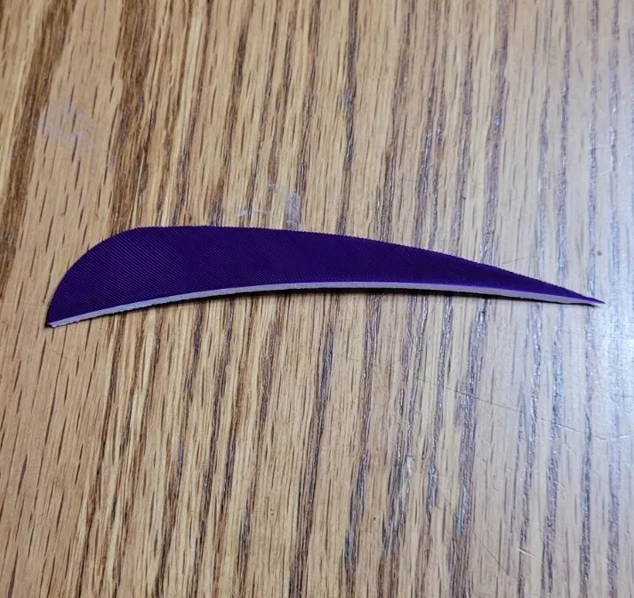 4 inch Feathers Right Wing Parabolic Cut 100 pack Purple