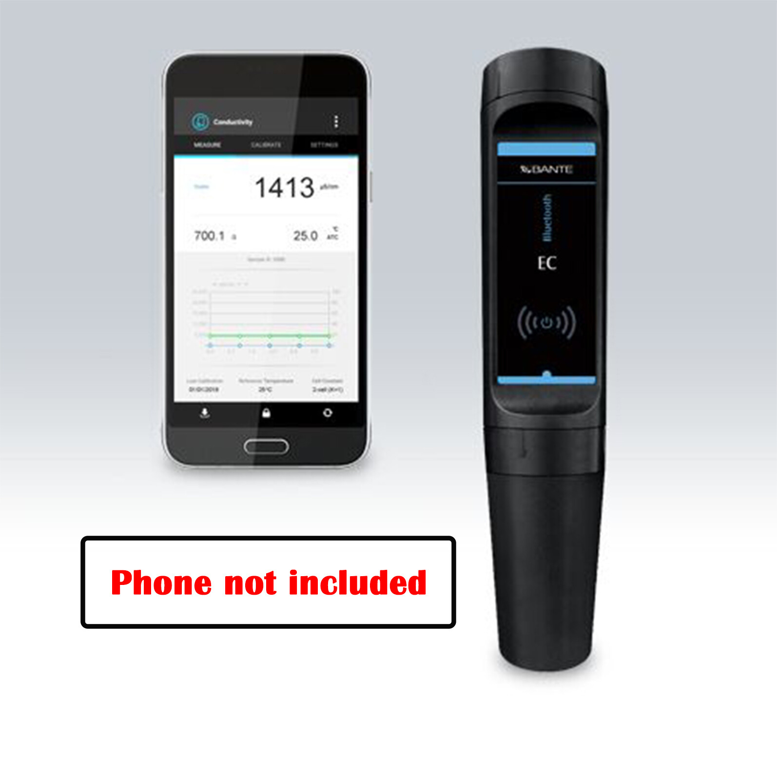 Bluetooth Conductivity Tester TDS Salinity Resistivity Conductivity Ash Meter