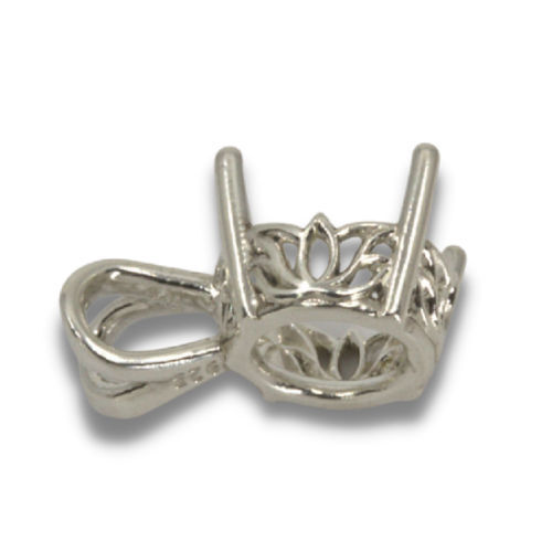 Round Water Lily Pre-notched Pendant Mounting