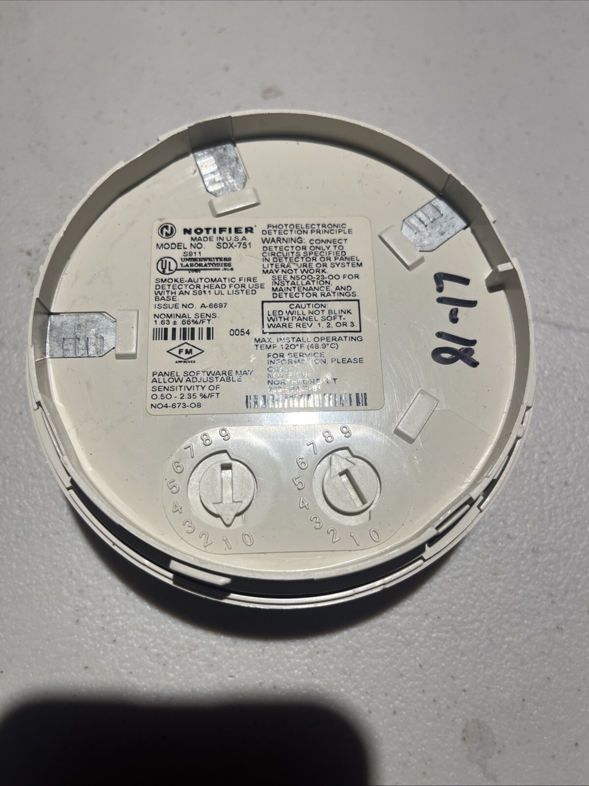 Notifier SDX 751 Addressable smoke detector