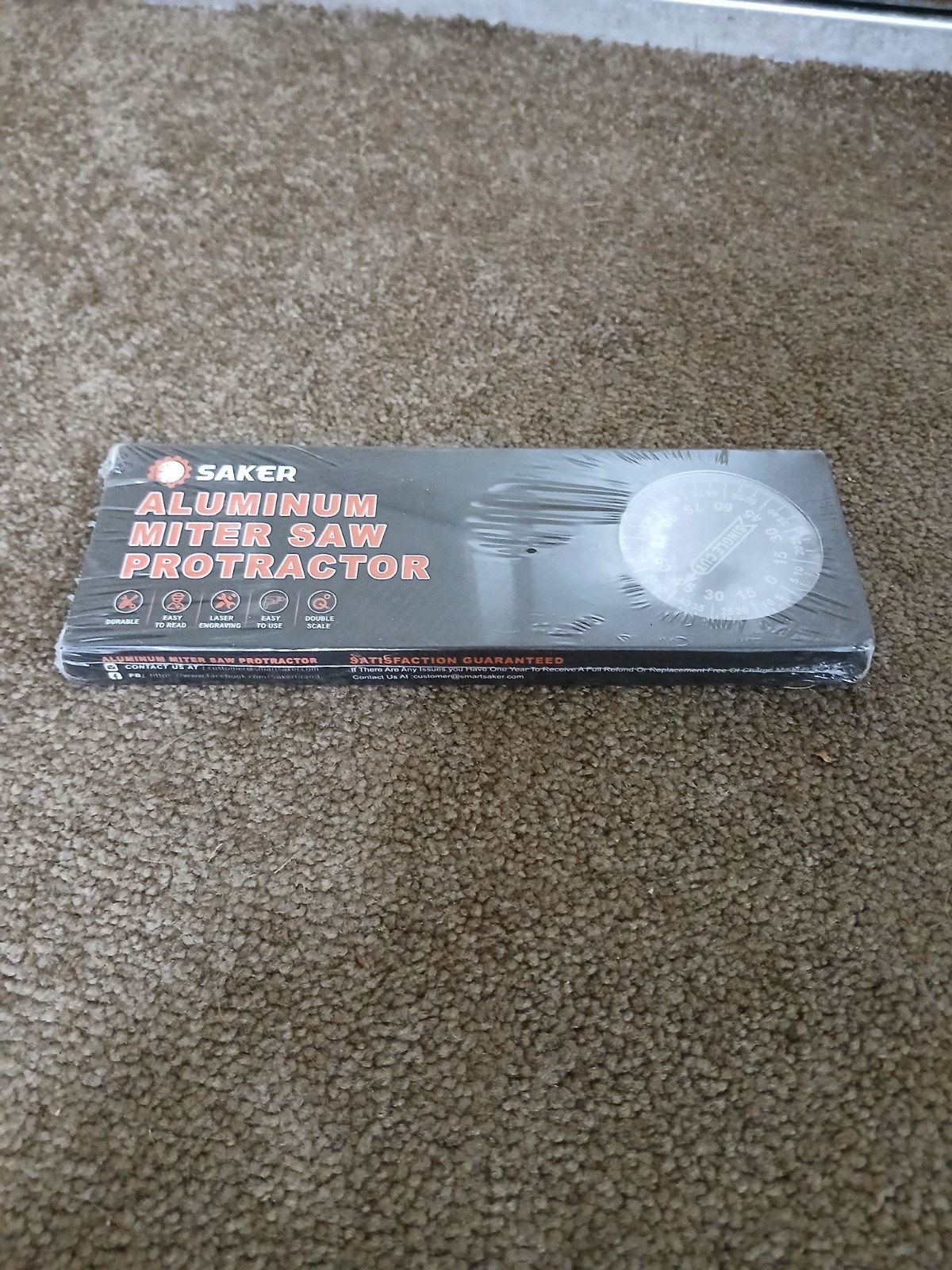 Saker Aluminum Miter Saw Protractor New