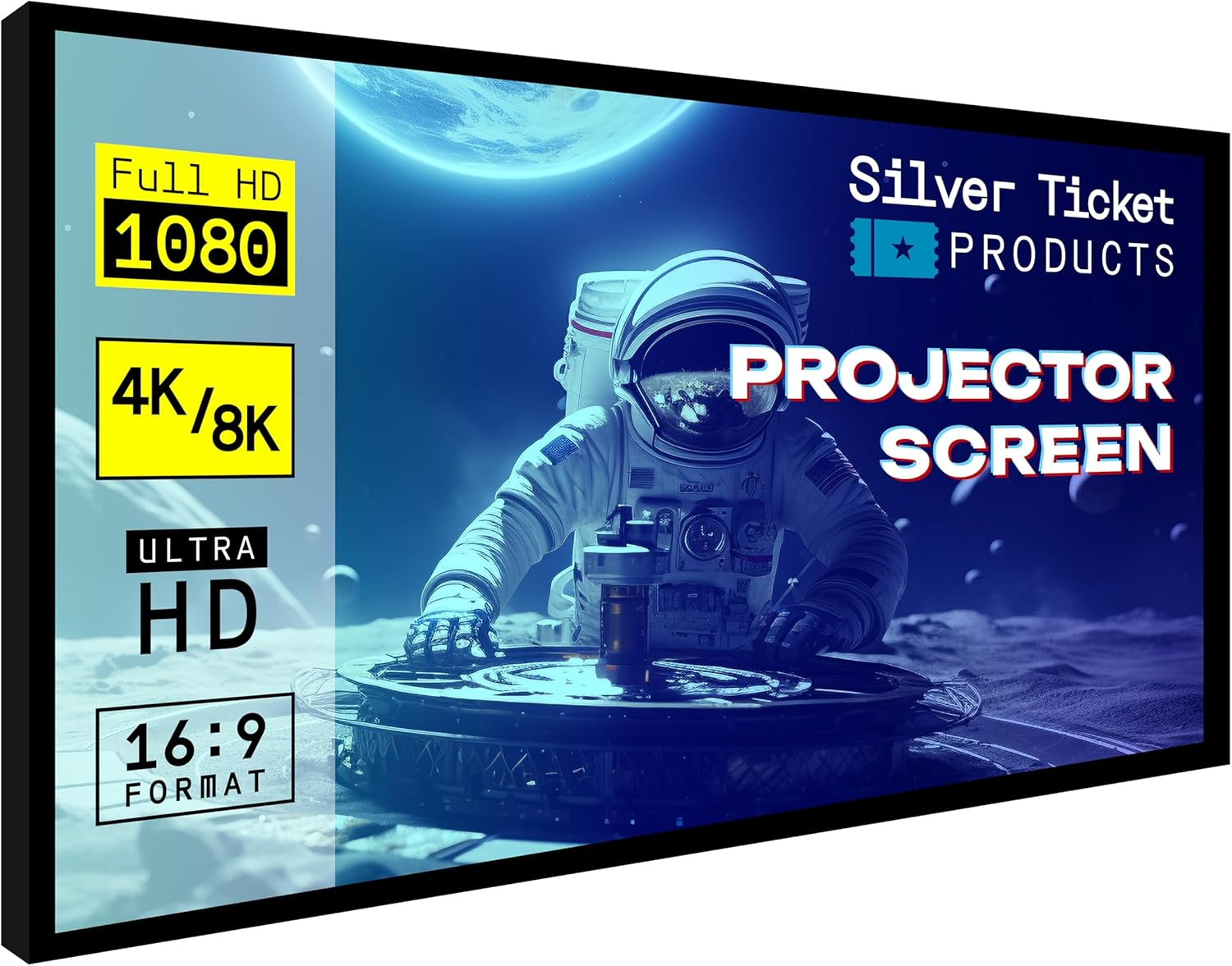 120" STR Series 6-Piece 4K/8K Ultra HD Fixed Frame Movie Projection Screen
