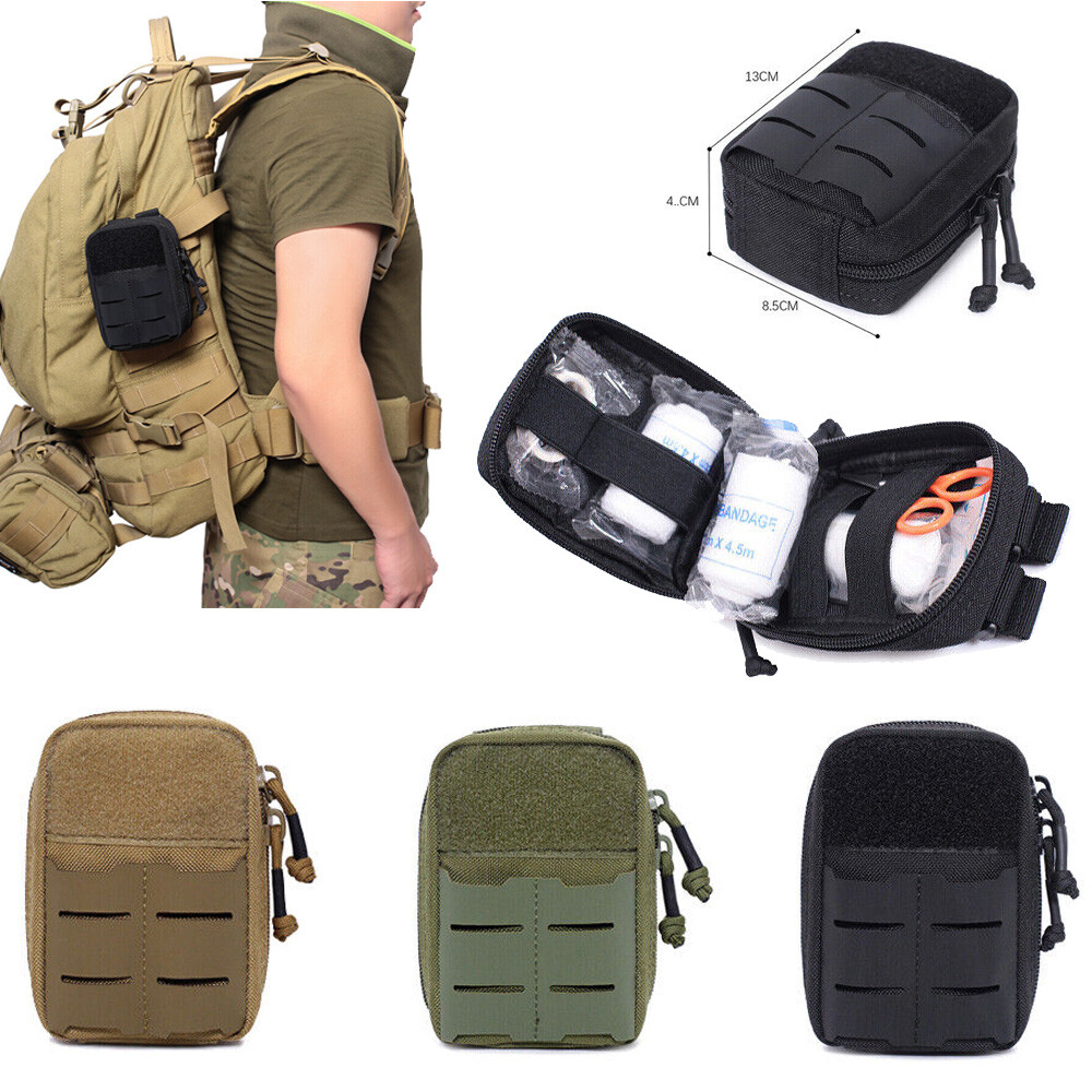 Tactical Military Outdoor Small First Aid Kit Medical Survival Bag Molle Pouch