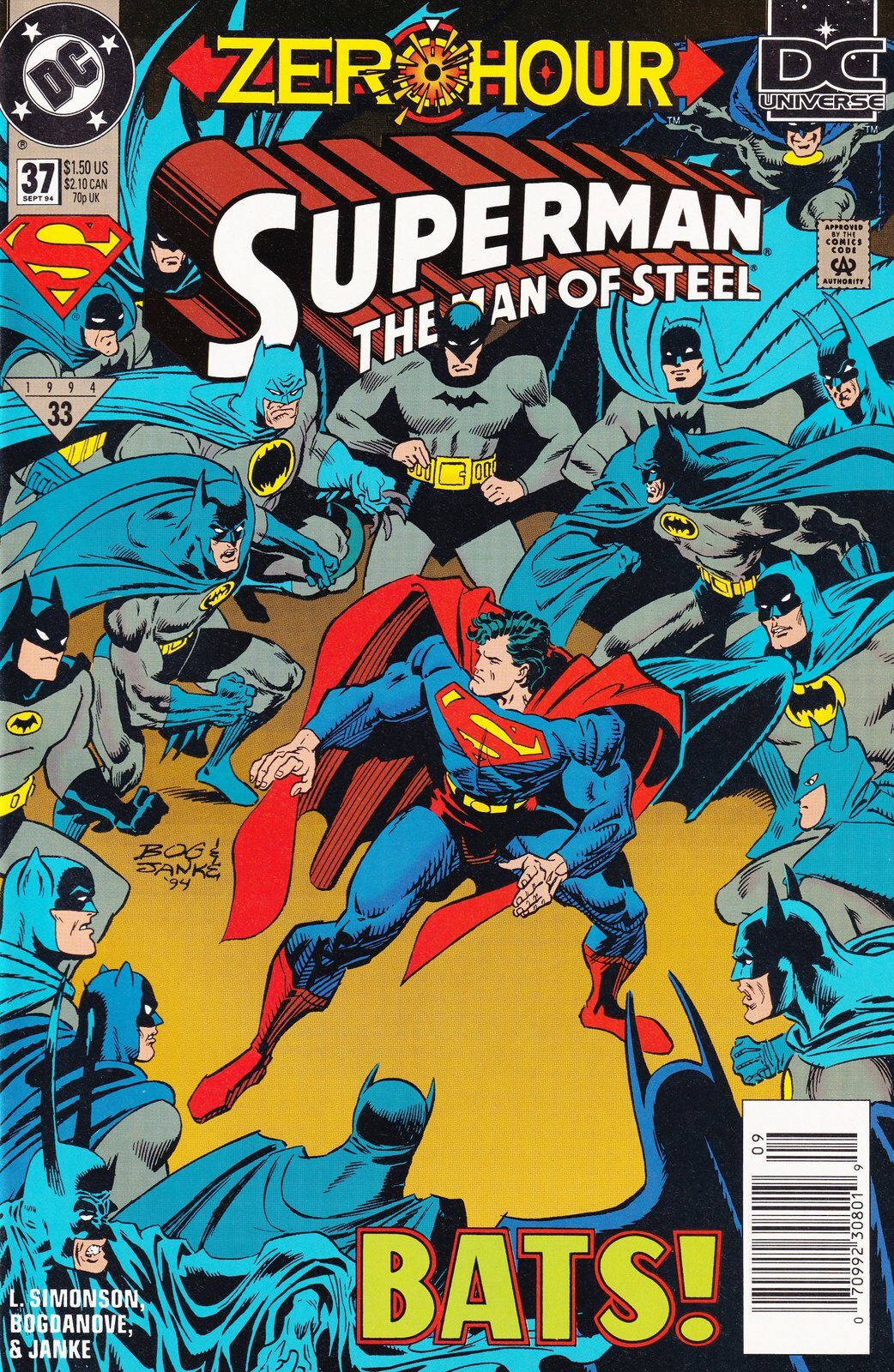 Superman: The Man of Steel #37 Newsstand Cover DC