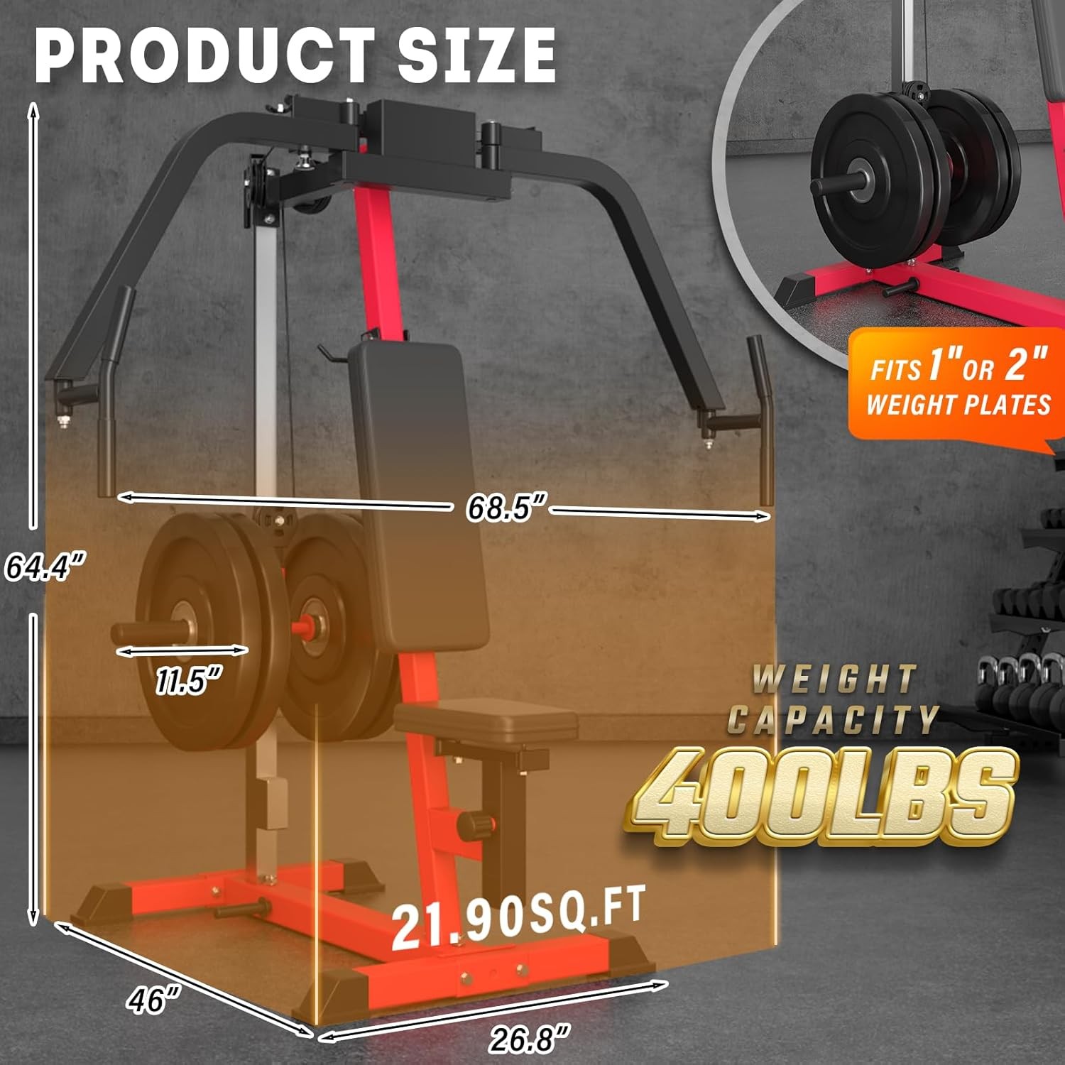 Chest Fly Machine, PEC Deck Fly and Reverse Delt Machine, 450lbs Adjustable