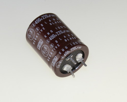 4x 220uF 400V DC Radial Snap In Mount Electrolytic Capacitor 400VDC 220mfd