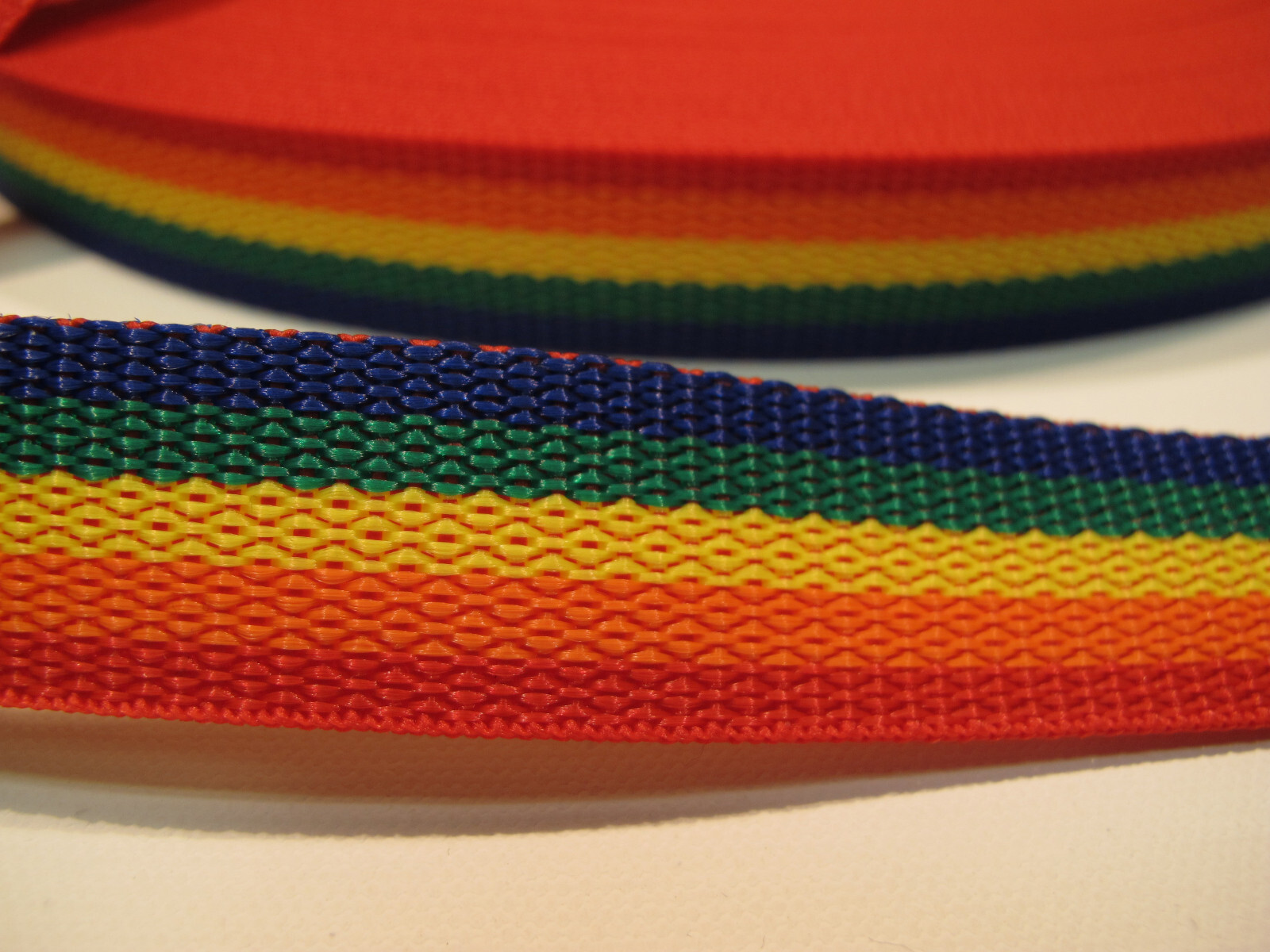 1'  Polypropylene webbing "Rainbow" 10 yds -  High Quality SALE!!!
