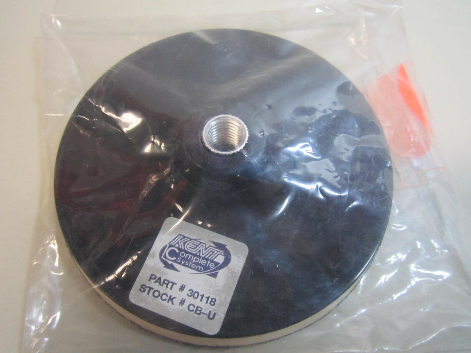 Kent (30118) Quik Lock Back Up Pad Hook and Loop 6-1/4" Dia 5/8 x 11" Mount hole