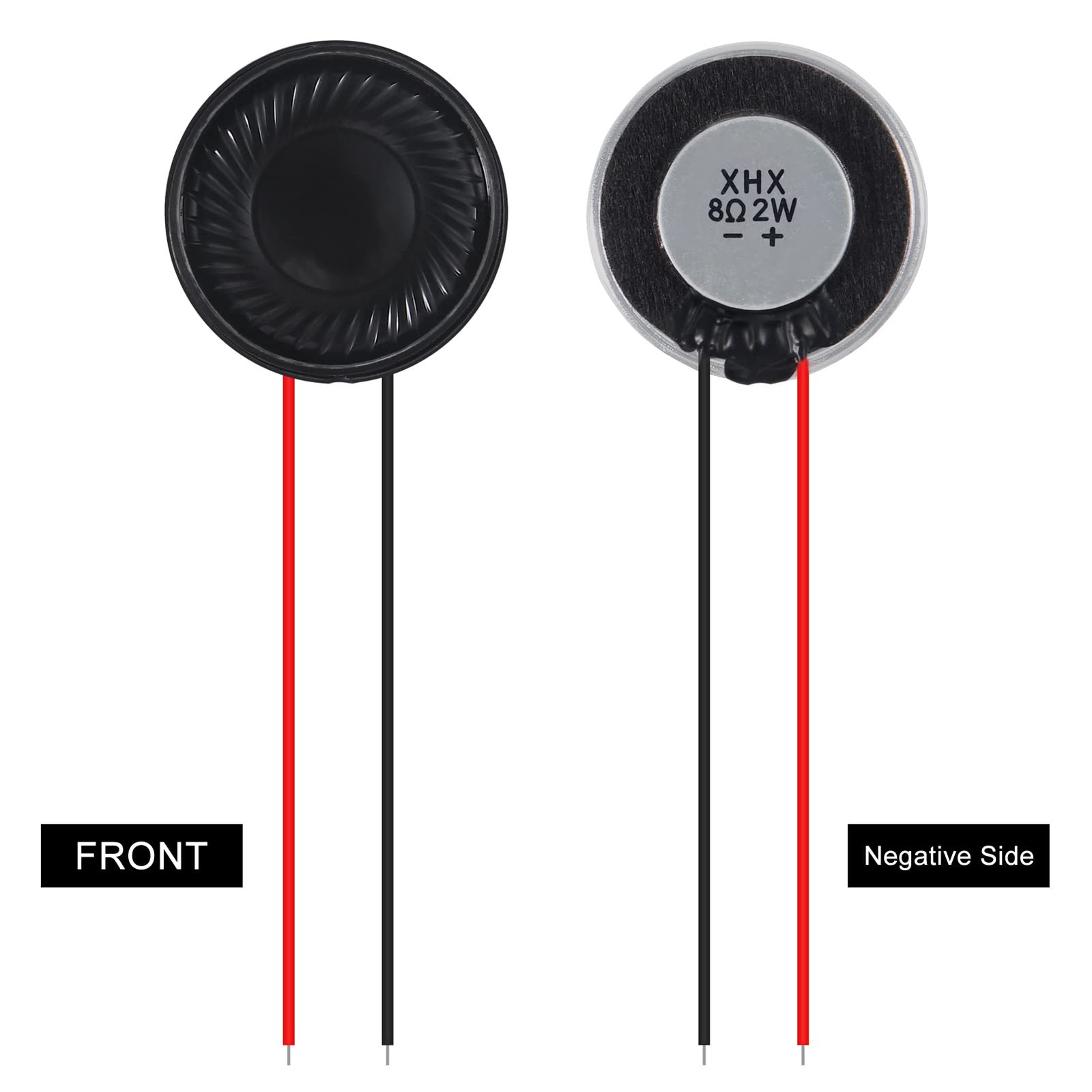8Pcs 8 Ohm 2W Speaker 8ohm Round 8 withoutTerminal, 8O