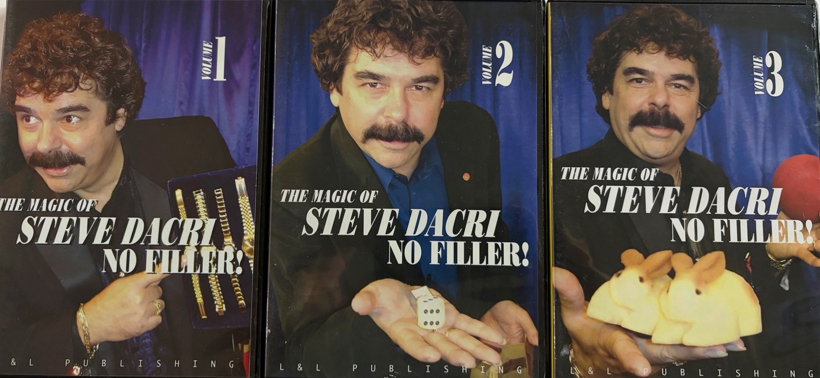 Set Of 3 x STEVE DACRI - No Filler! - Magic DVDs As Pictured S46
