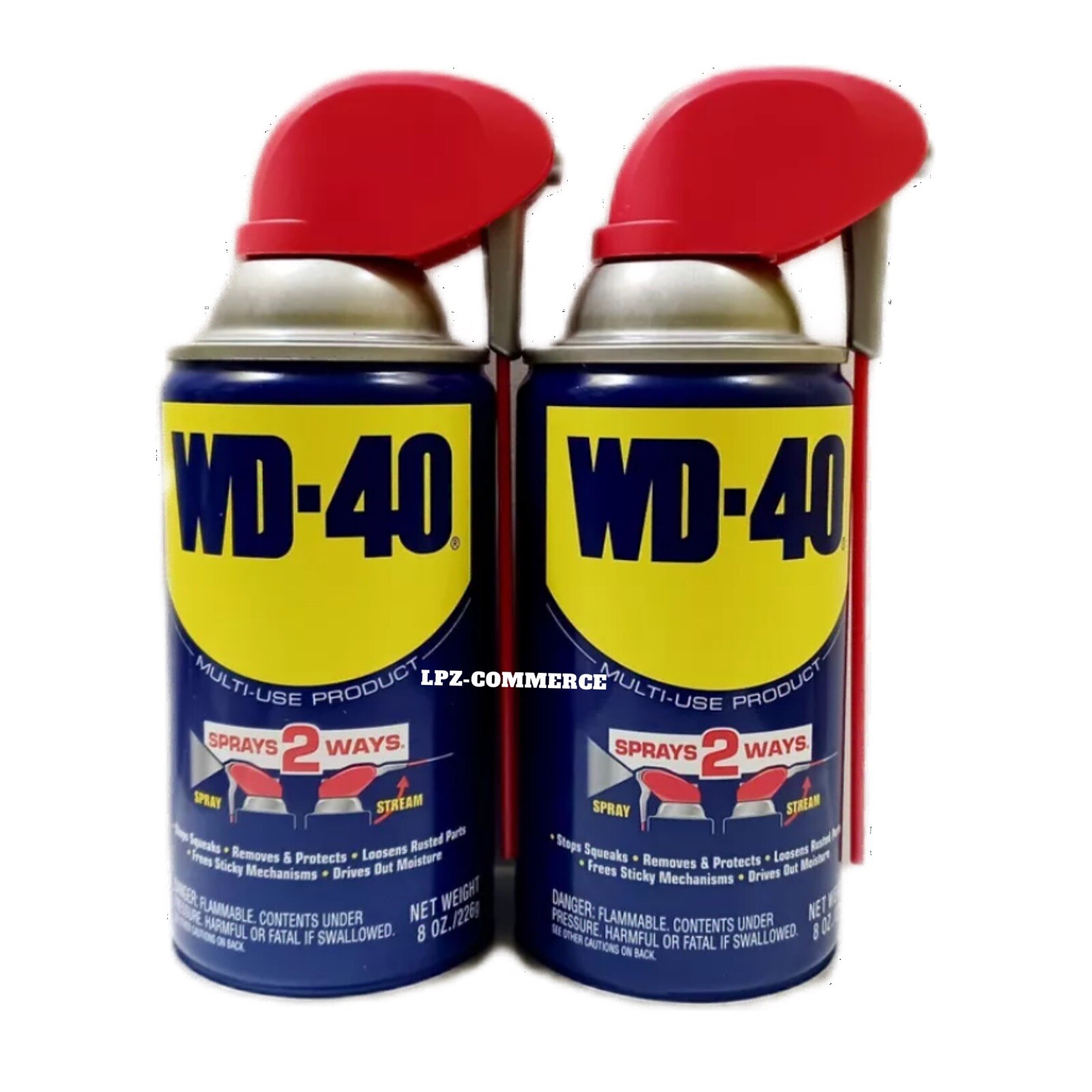 Multi Purpose Original WD-40 Formula 8oz Lubricant Spray 2-PACK w/. Smart Straw