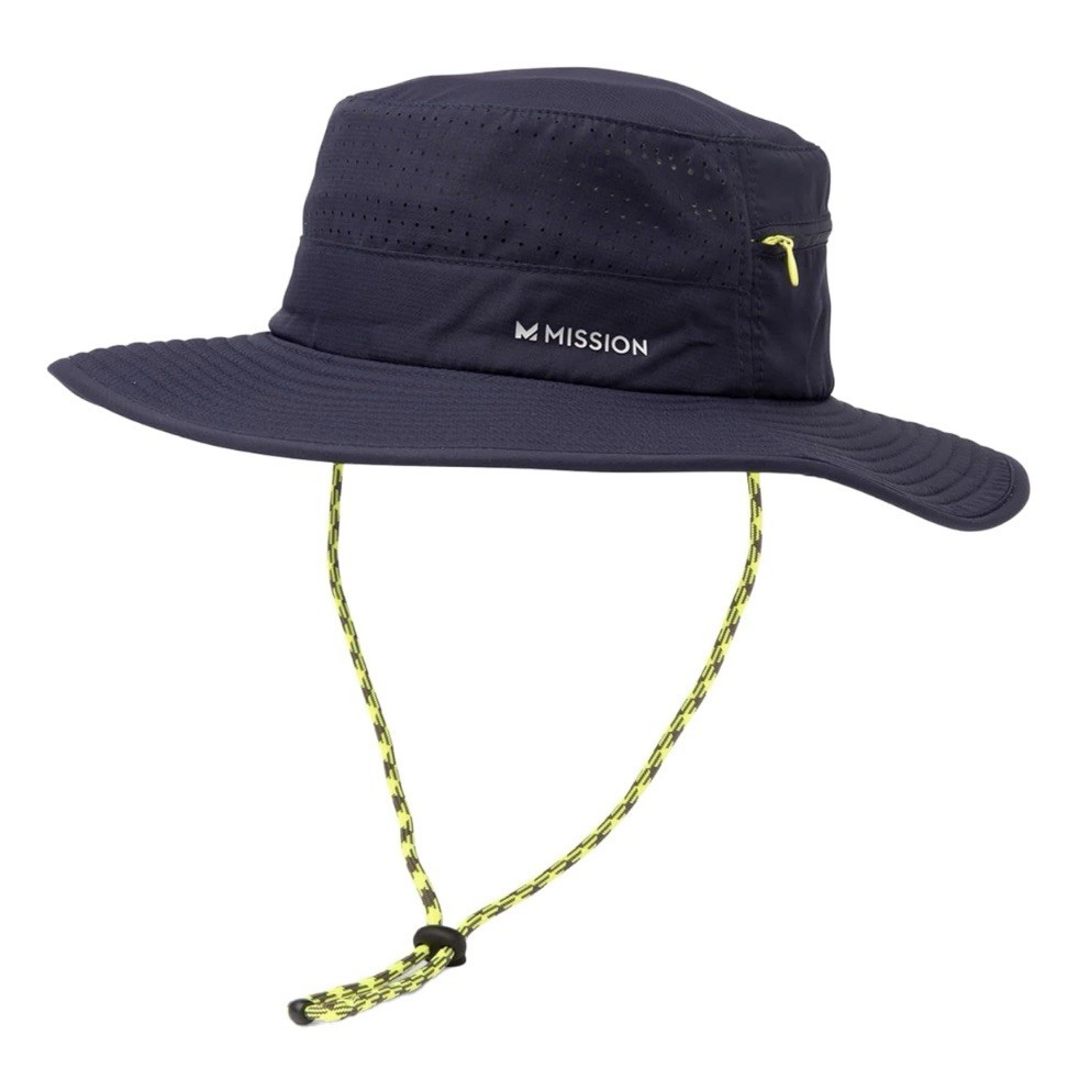 MISSION Unisex Cooling Anywhere Hydroactive Boonie Hat Wide-Brim Hat, Navy NWT