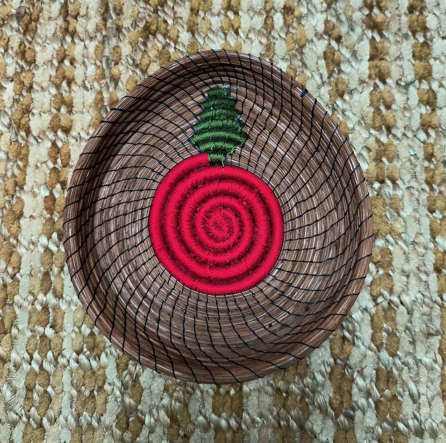 HAND WOVEN BASKET  - 10X9X2 inch