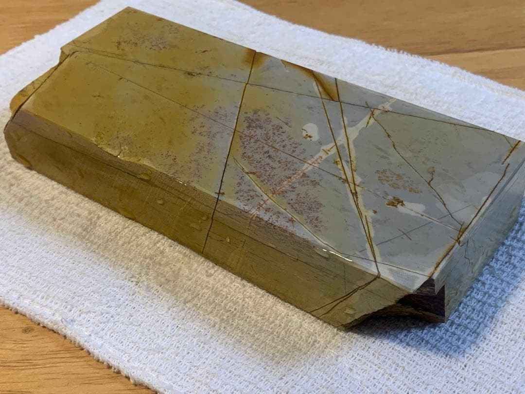 Natural Whetstone Masamotoyama Ohira Aka-Renge Suita Finishing Stone 1074g Japan