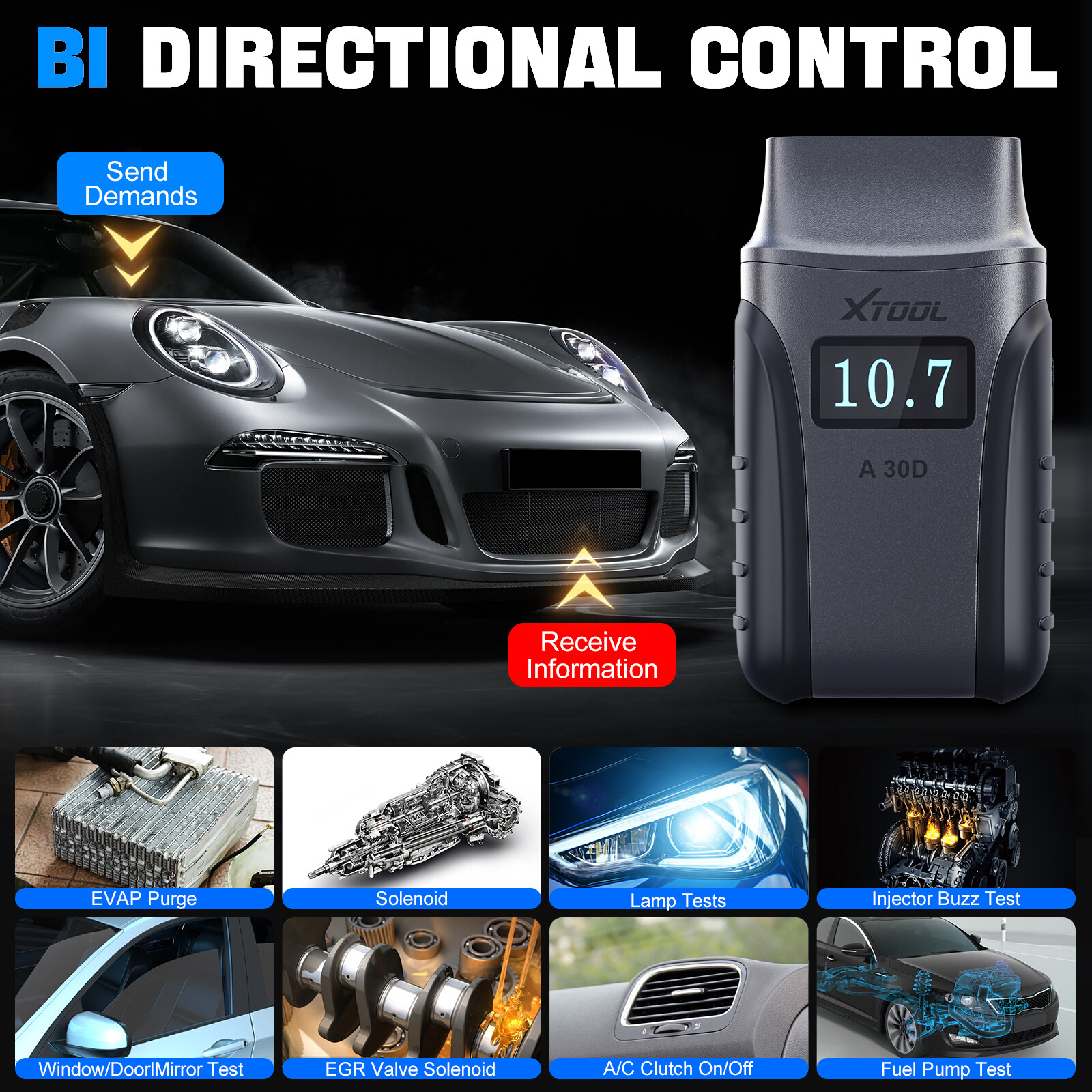 NEWEST XTOOL A30D Car BiDirectional Scanner Auto All System Diagnostic Scan Tool
