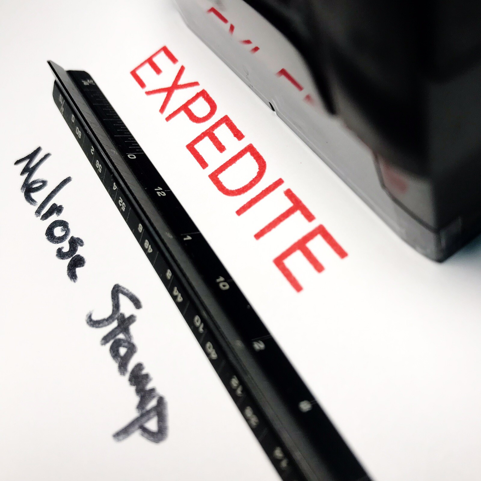 Expedite Rubber Stamp Red Ink Self Inking Ideal 4913