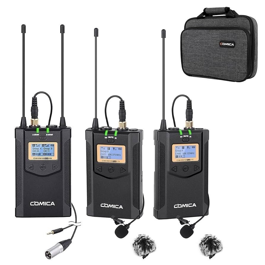 Wireless Microphone System for Cameras and Smartphones Comica CVM-WM100 PLUS