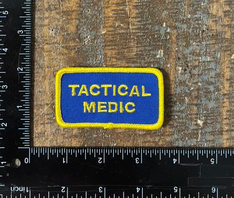 Vintage TACTICAL MEDIC Fire Rescue Military Paramedic Patch