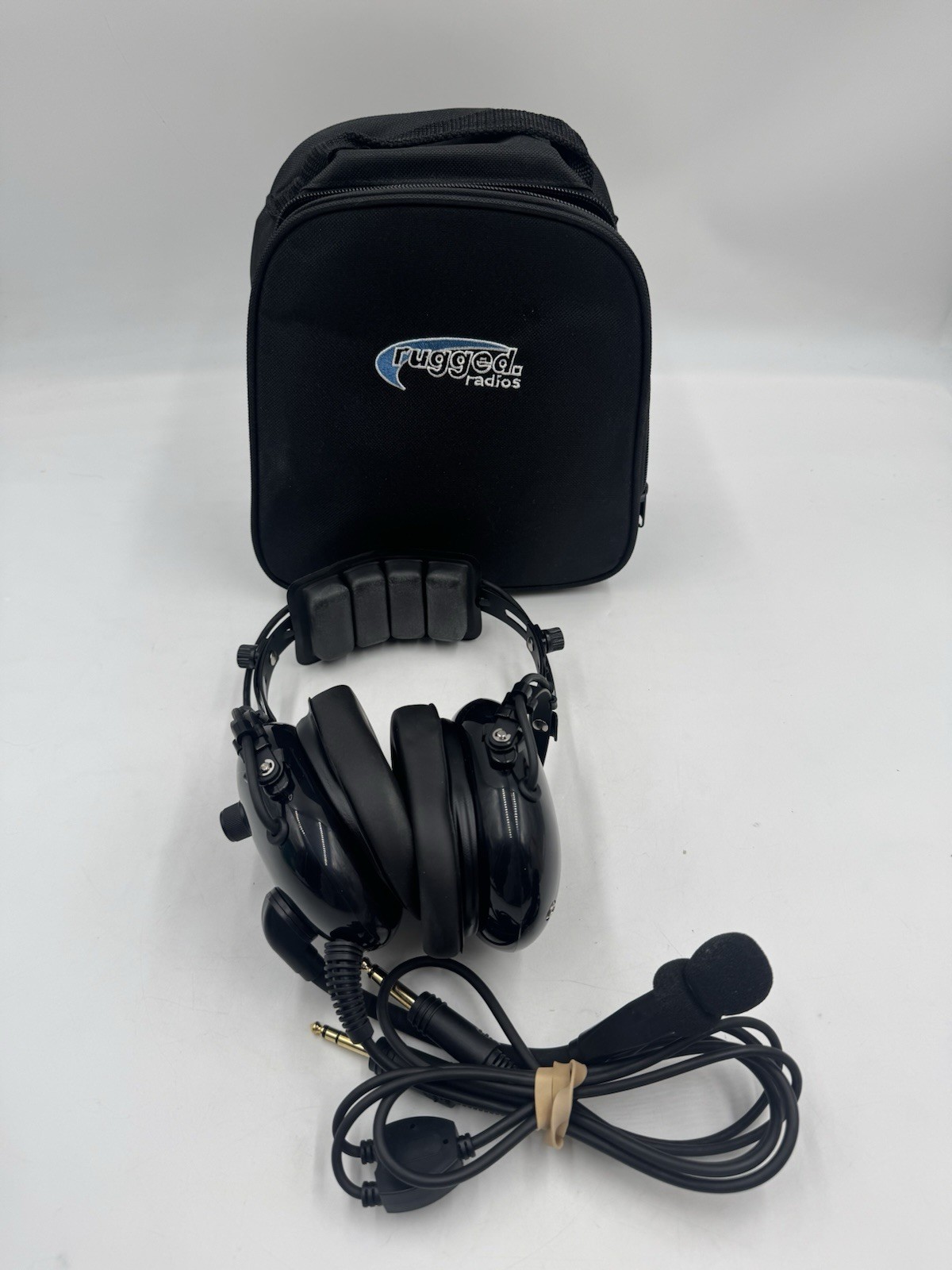 Rugged Air RA200 General Aviation Student Pilot Headset Music Input A20 GA Plug
