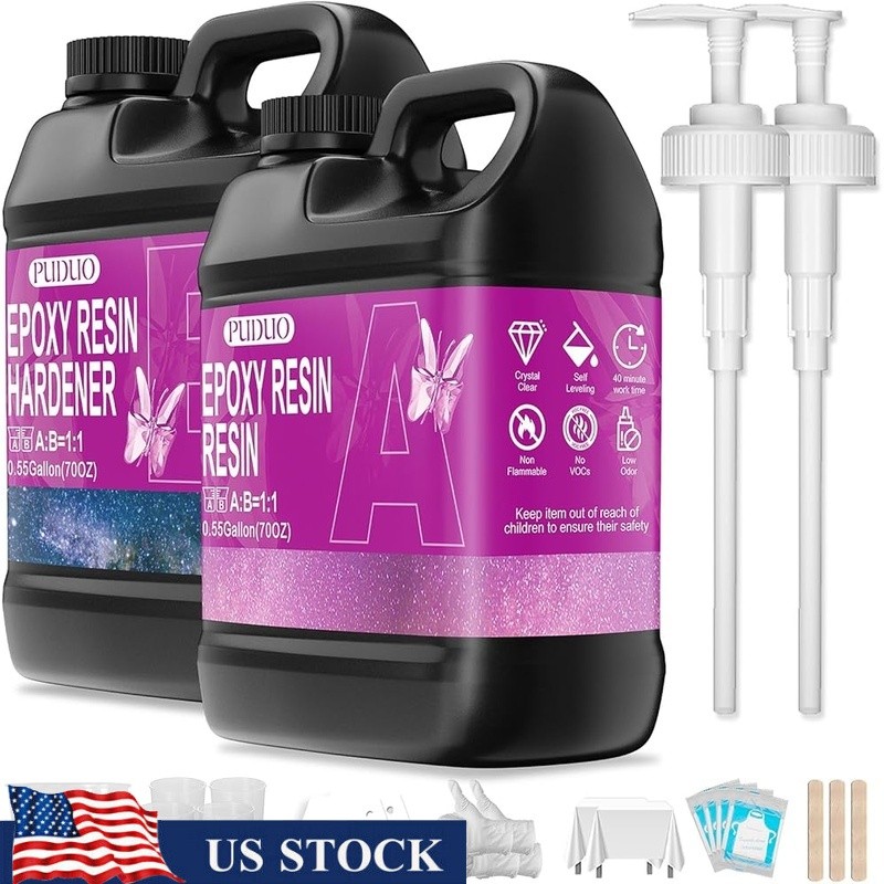 Clear Epoxy Resin Kit Fast Drying Food Grade Self Leveling Art Crafts Jewelry US