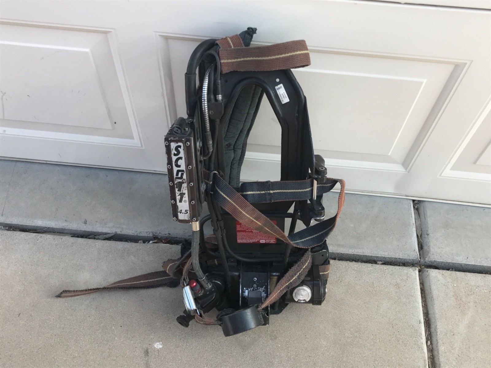 Scott 4.5 AP75 SCBA Air Pak PACK w/ Regulator HUD Untested #3