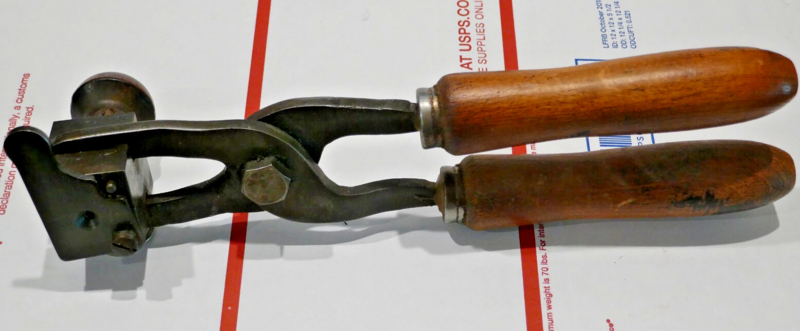 Vintage Lyman Musket Mini Bullet Mold 575213 JM & Atlas Large Handles .575"