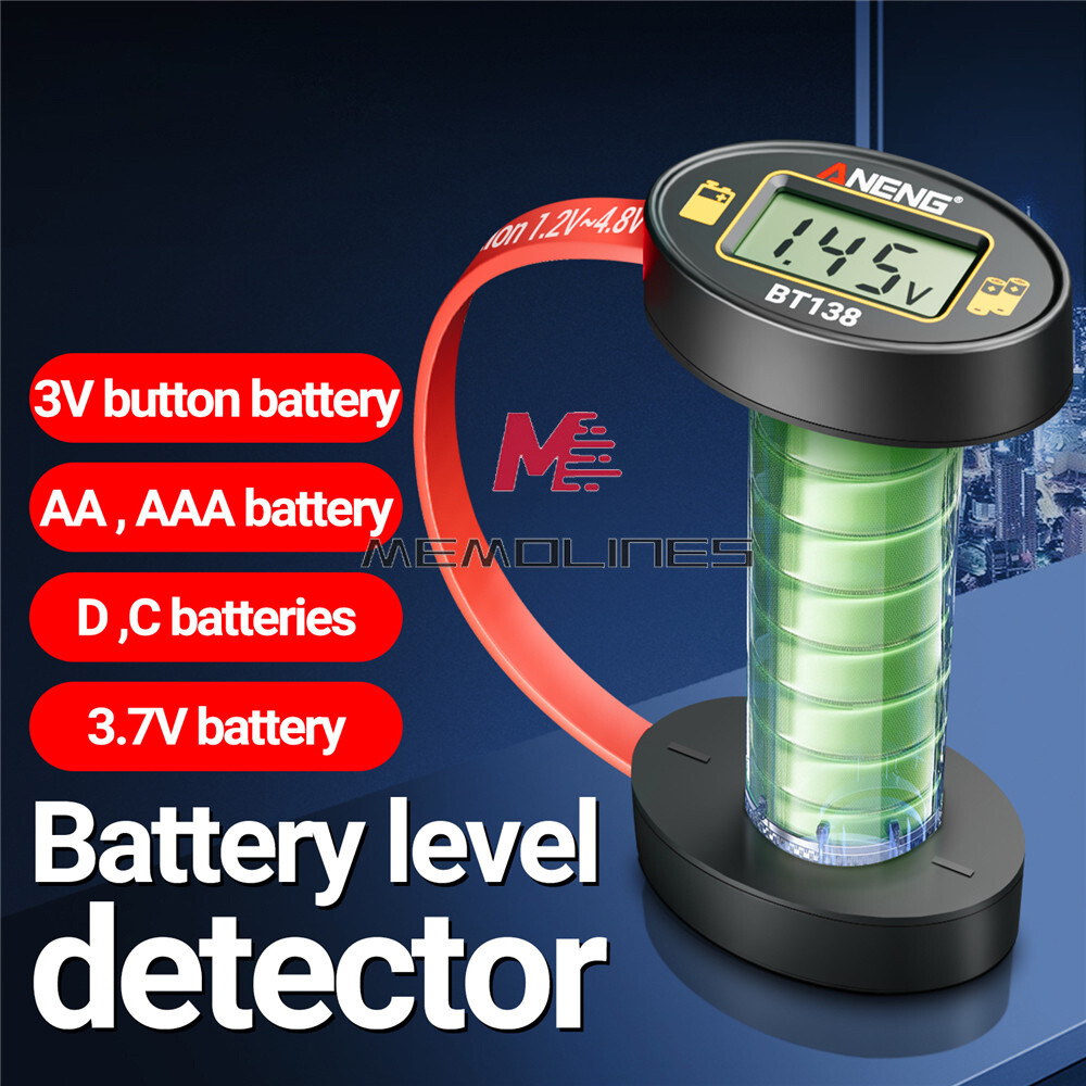 Universal Digital Battery Tester Checker Magnetic For 18650 C AAA 9V Button Cell