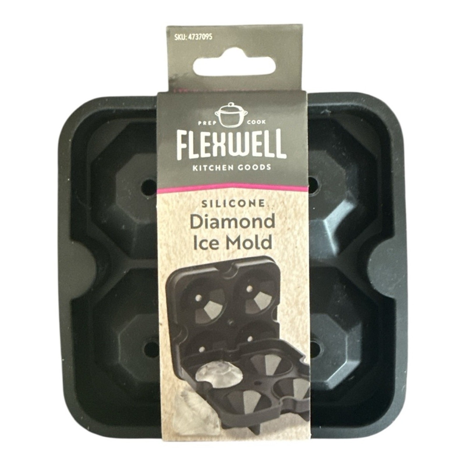 Silicone Diamond Ice Cube Mold Flexwell brand NEW