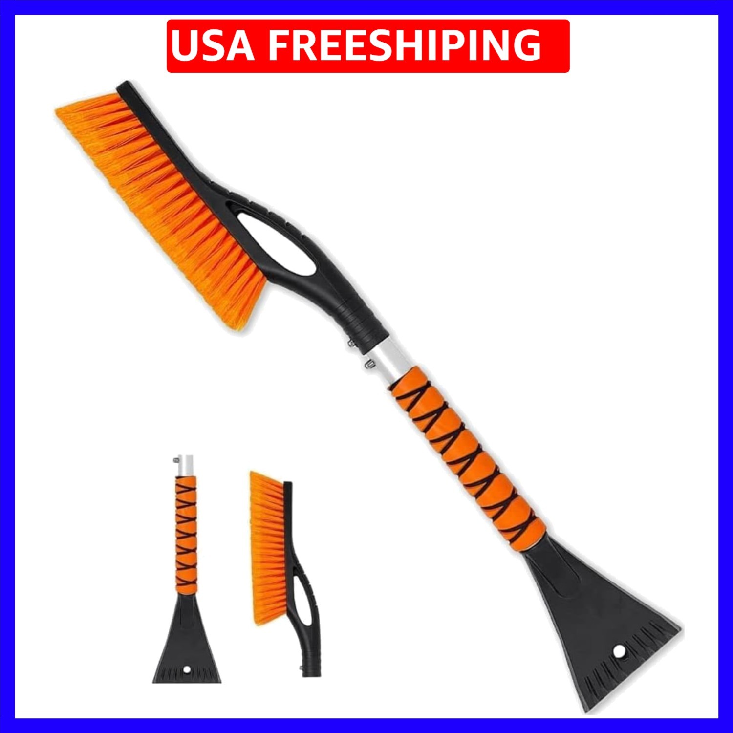 27 Inch, Ice Scrapers for Car Windshield, Detachable Snow Removal Tool with E...