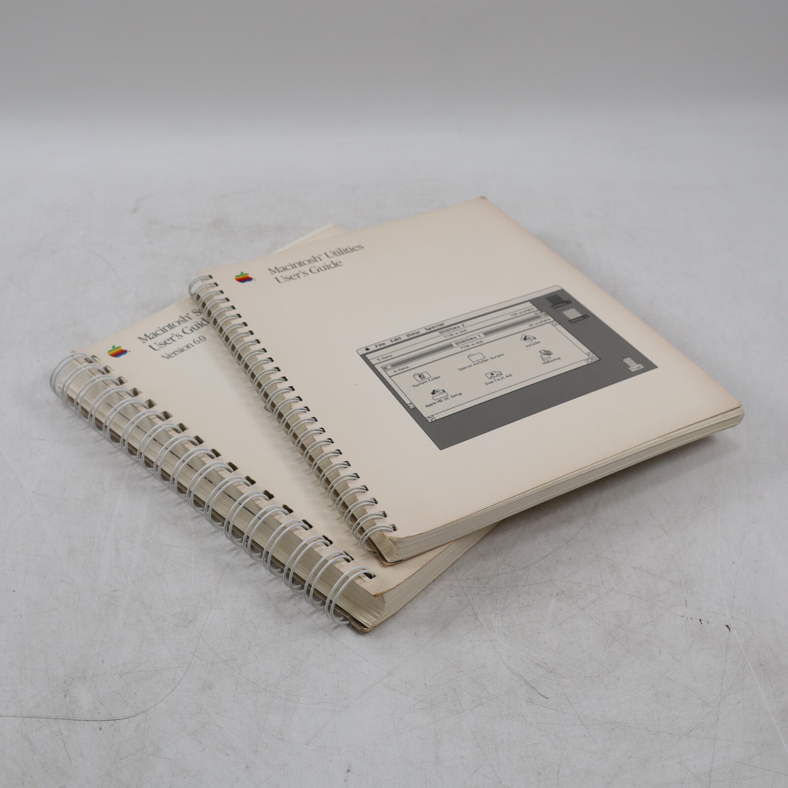Vintage 1988 Lot Macintosh Utilities User's Guide & System Software User's Guide
