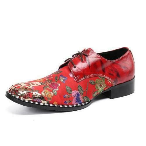 Mens Pointy Toe Oxfords Party Chic Real Leather Wedding Business Leisure Shoes B