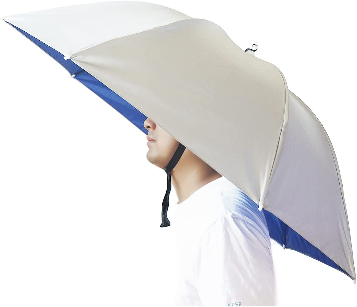 37 Inch Umbrella Hat Hands Free UV Sun Protection Cap Outdoor Adjustable